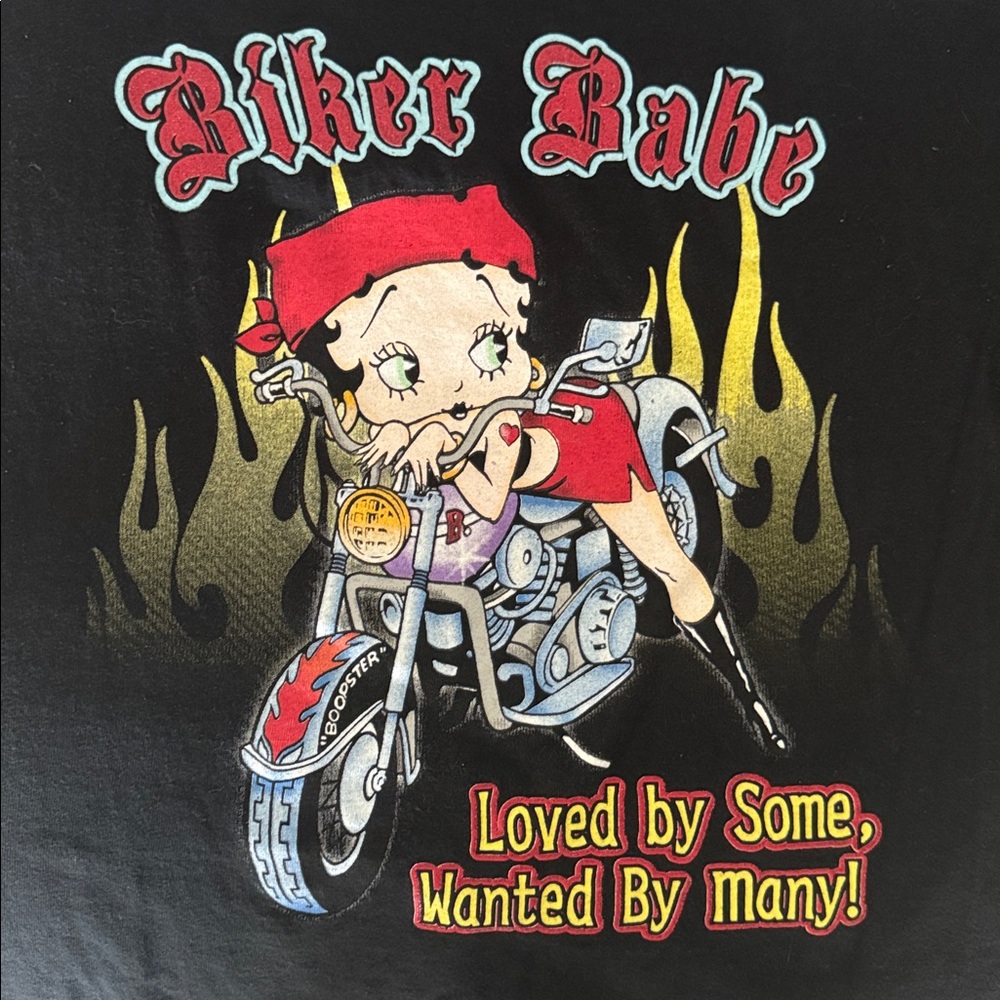 Betty Boop Black Biker Babe Tee